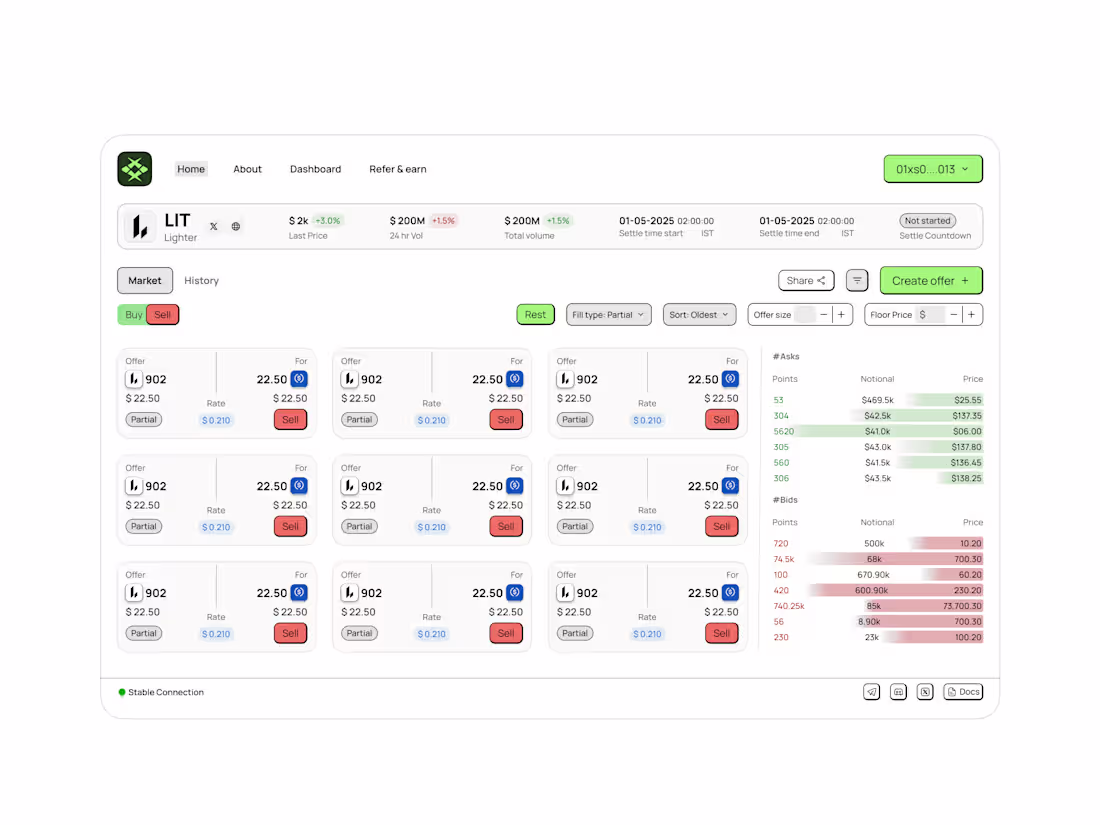 Cover image for Crypto Points Pre-Market Trading Platform Design