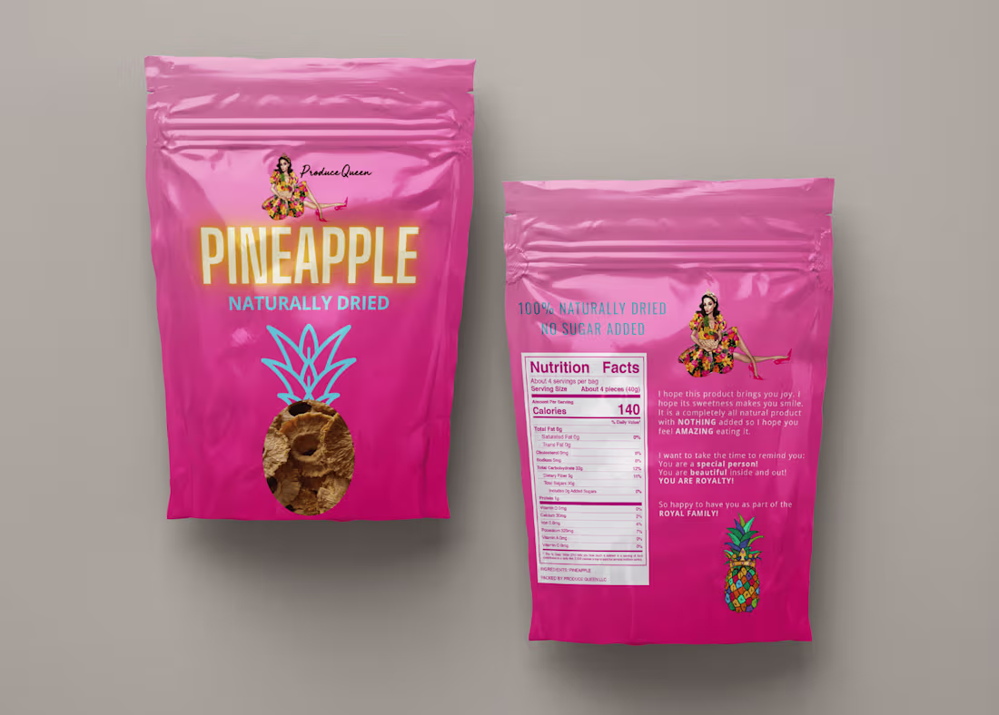 Cover image for Produce Queen Package Design Mockup