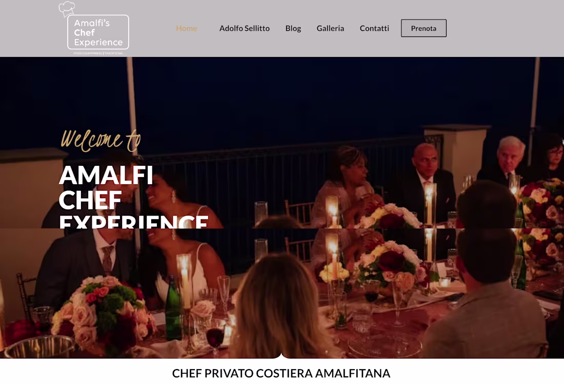 Cover image for Private chef in Amalfi