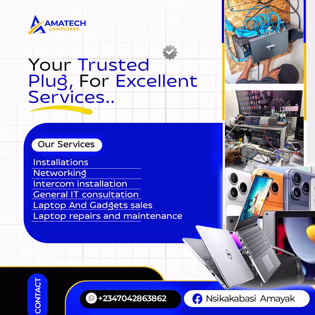 Cover image for Flyer design for Amatech Computers