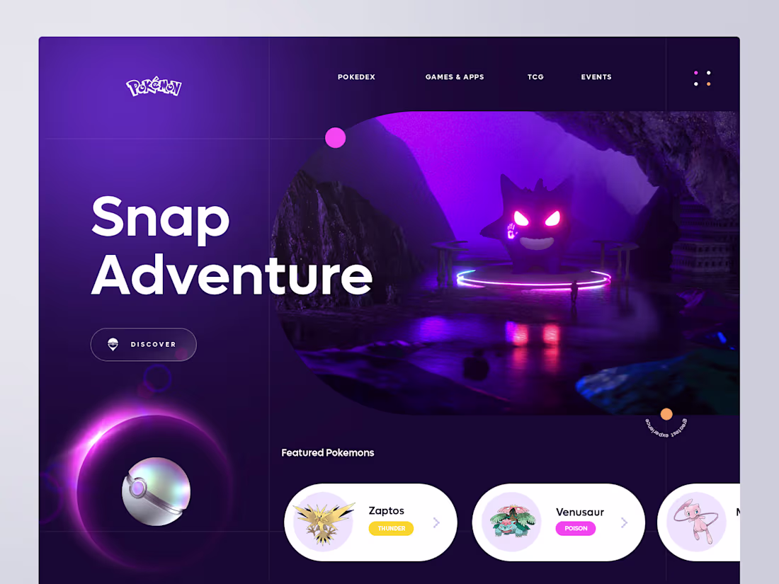 Cover image for Pokemon website
