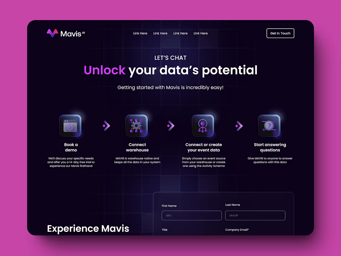 Cover image for UX, UI Web Design and Development, Dark Mode for Mavis A