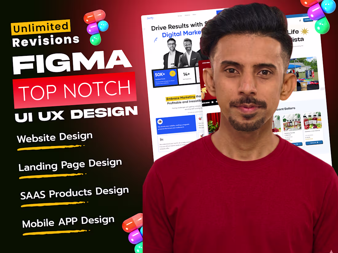 Cover image for Figma UI/UX Design — Websites, Landing Pages & SaaS Products