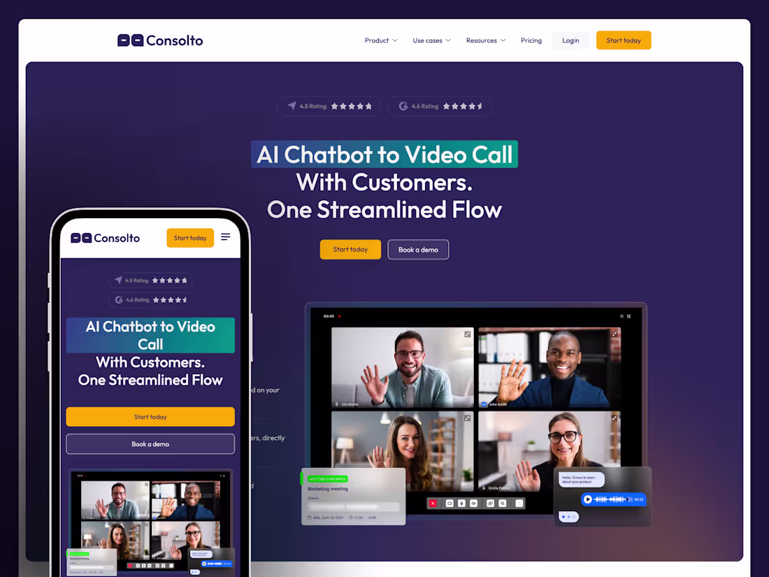 Cover image for Consolto - UI Design and Webflow Development for SaaS 