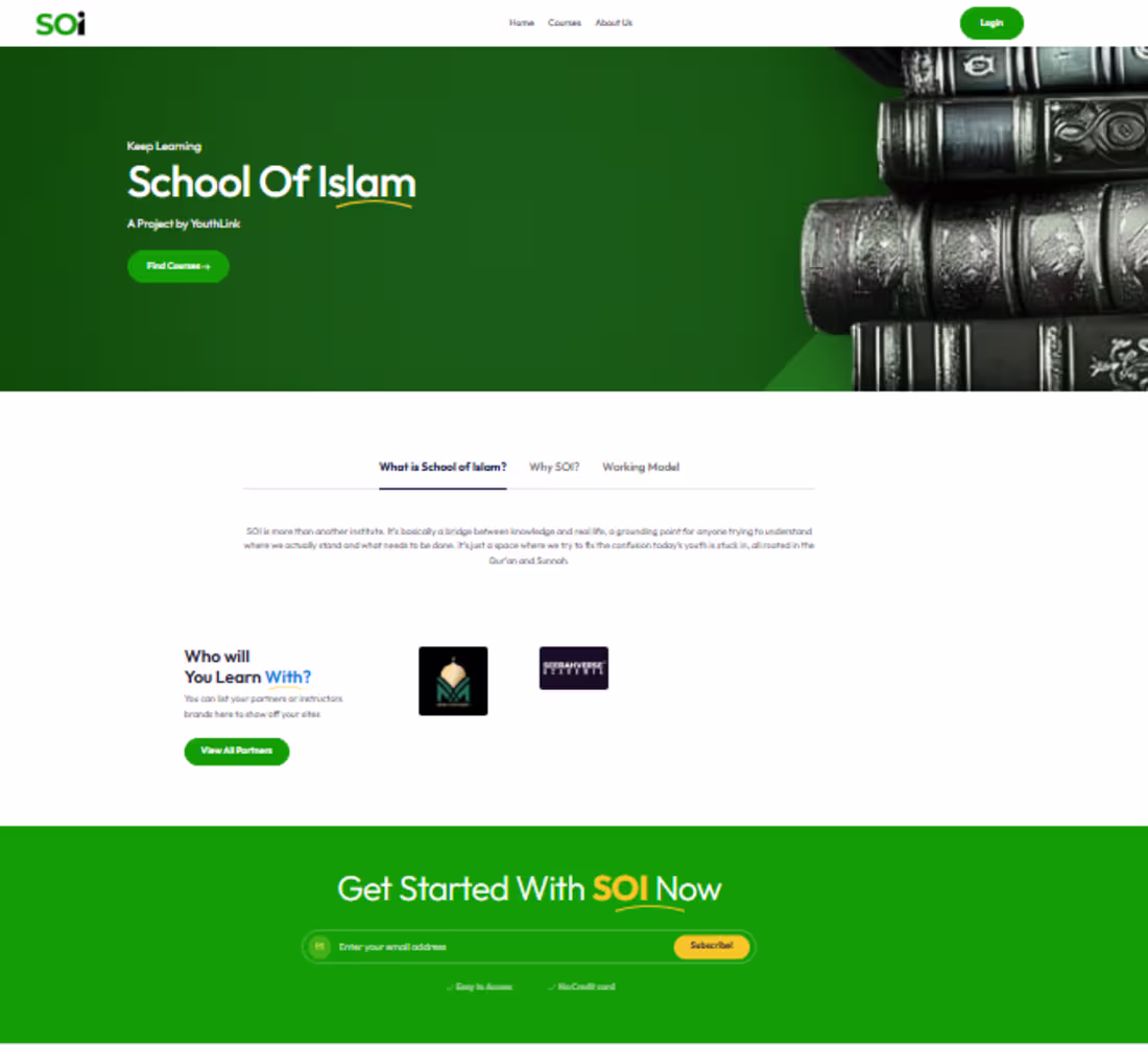 Cover image for I developed SchoolOfIslam, a modern