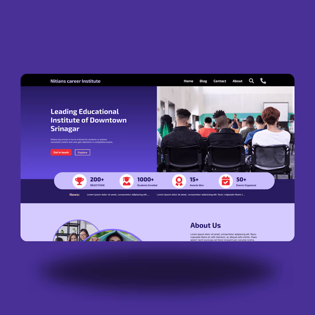 Cover image for Website for Education Center