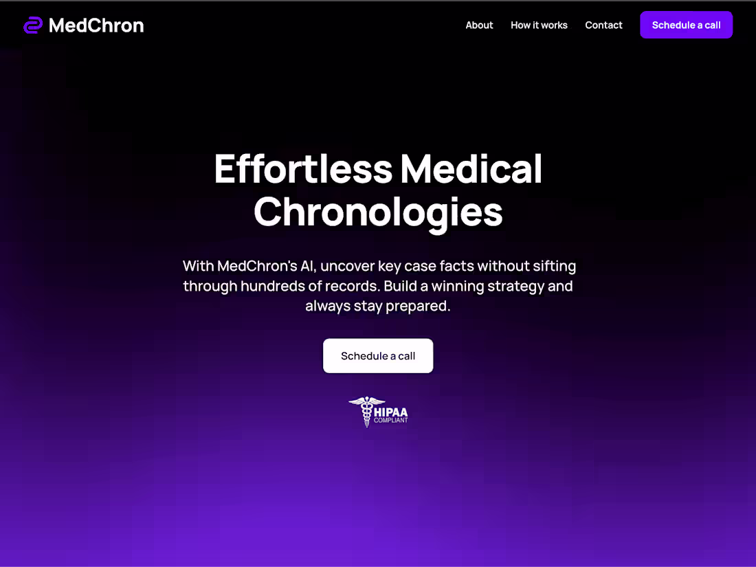 Cover image for MedChron - AI Medical Summaries for Lawyers