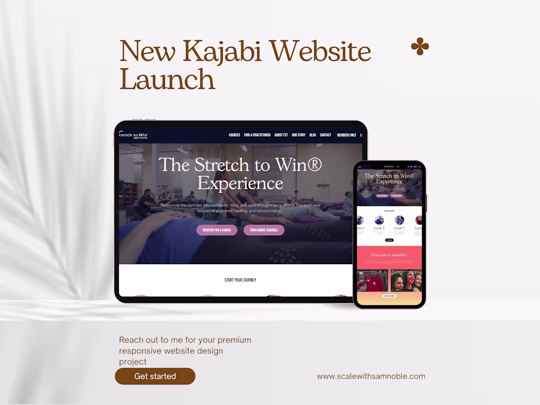 Cover image for Stretch to Win Website Design with Kajabi