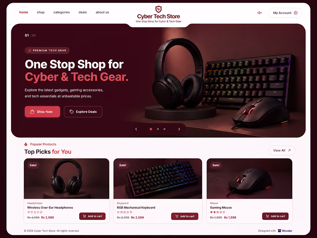 Cover image for Cyber Tech Store – E-Commerce