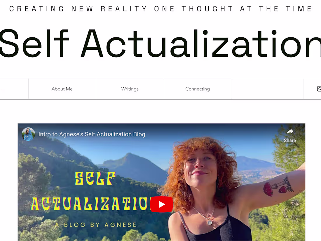 Cover image for Self Actualization | Blog Writing, Website design