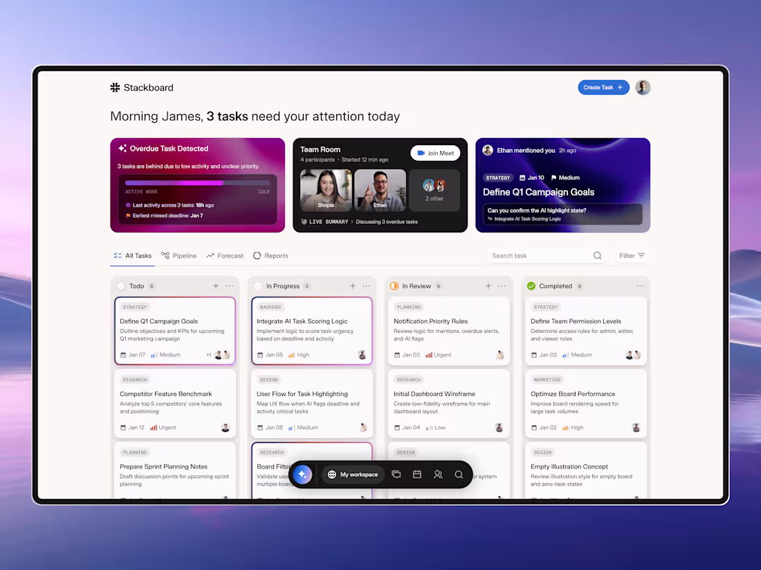 Cover image for Stackboard is a task management