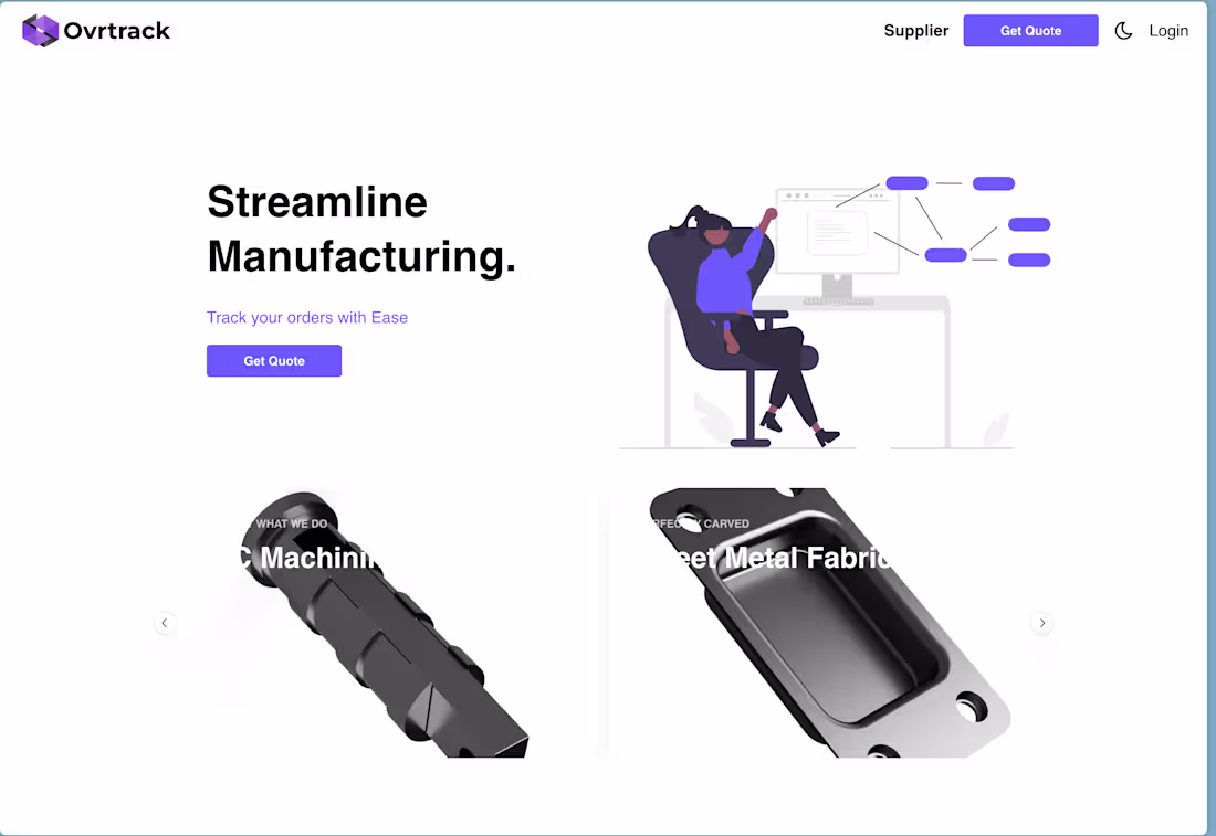 Cover image for  Ovrtrack: Streamlined Supply Chain Management for Manufacturing