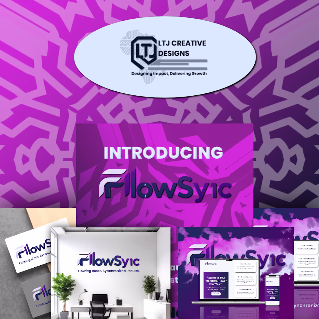 Cover image for FlowSy1c Branding, UI & Motion Project