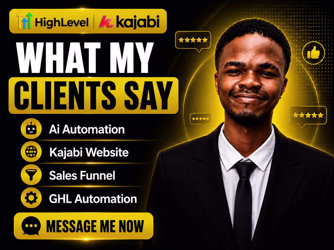 Cover image for Gohighlevel Automation Kajabi sales funnel Ai Automation