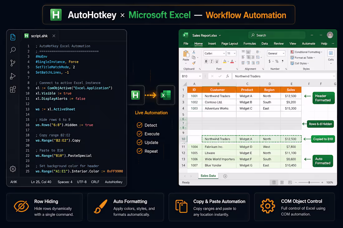 Cover image for AutoHotkey × Microsoft Excel —