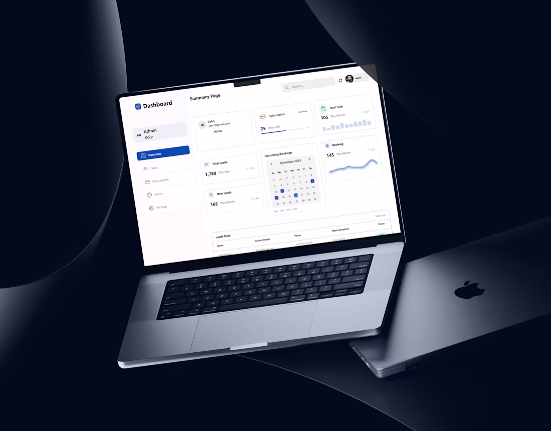Cover image for SaaS Dashboard Overview
A modern SaaS