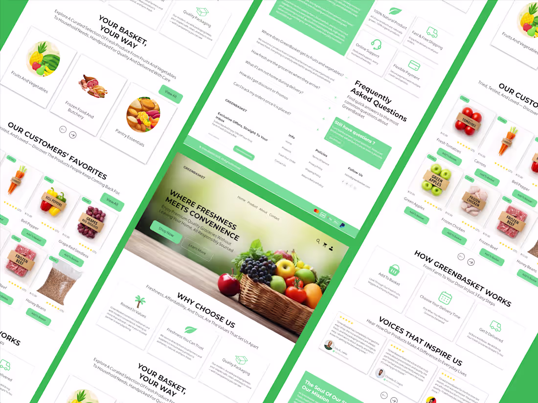 Cover image for Designing this GreenBasket landing page reminded me how much...