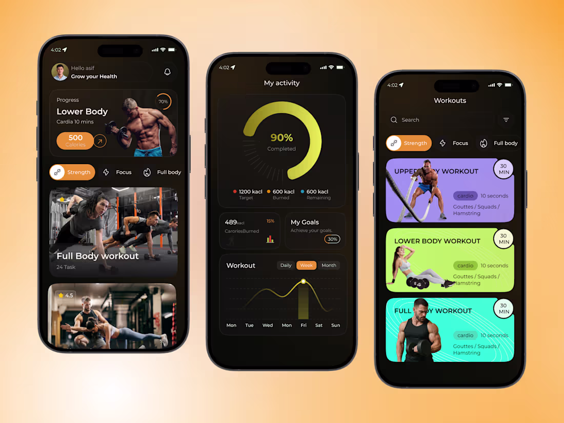 Cover image for This fitness app UI concept