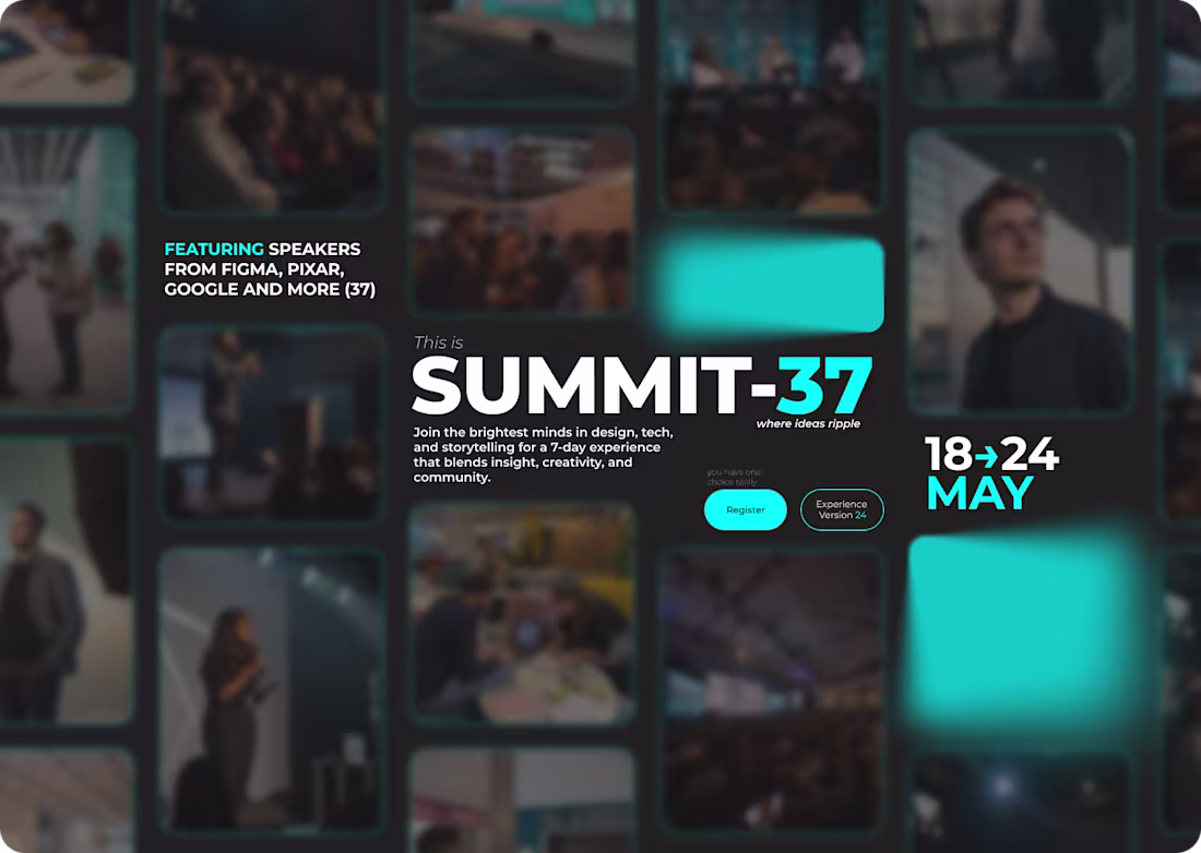 Cover image for Landing Page of a Design and Storytelling Summit