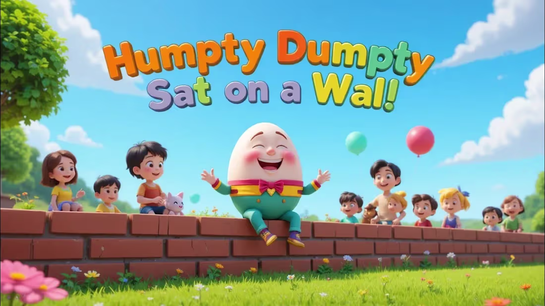 Cover image for Humpty Dumpty Sat on a Wall | Nursery Rhymes for Kids | Fun Baby Songs | Kids Learning Videos