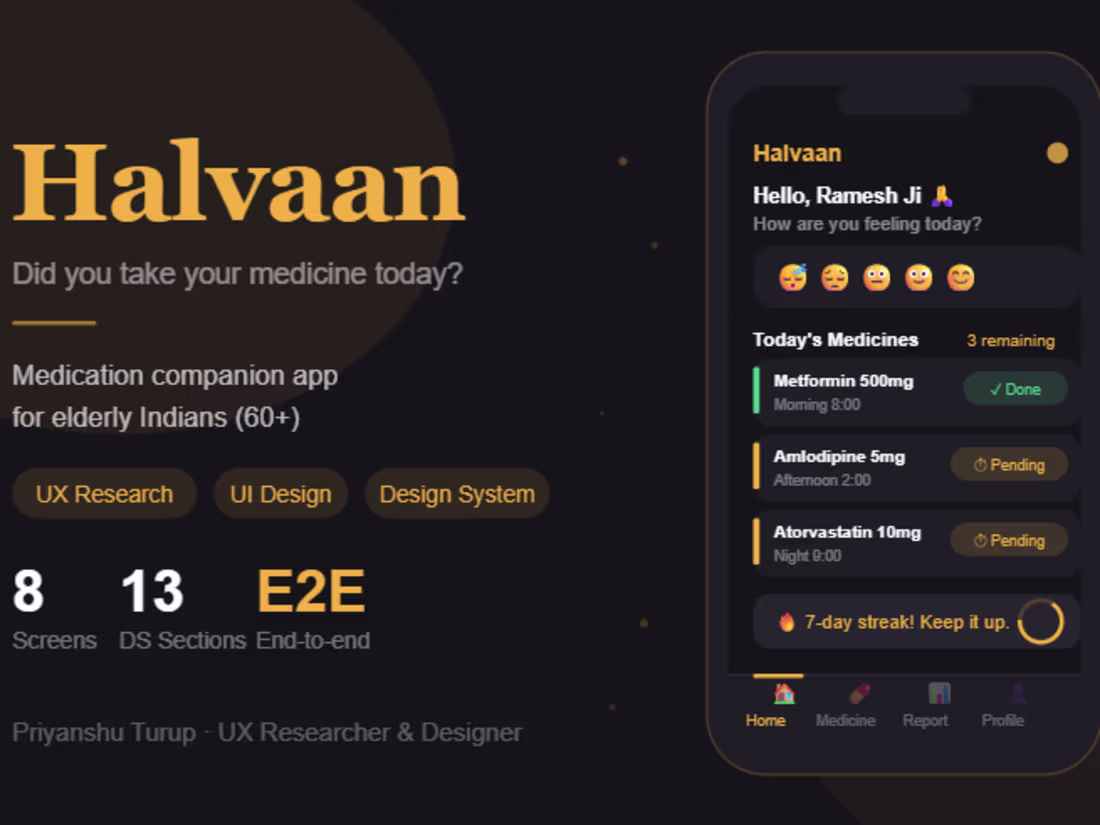 Cover image for Project title
Halvaan — Medication Companion