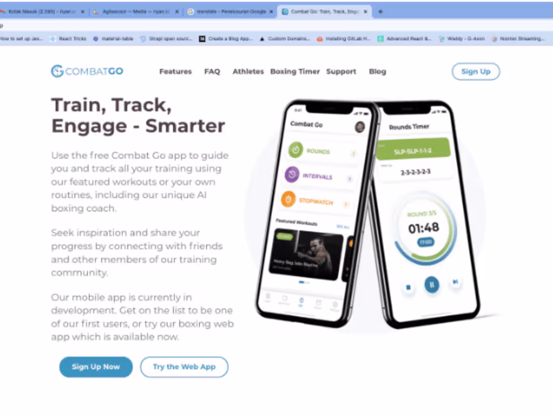 Cover image for Landing Page Combat Go