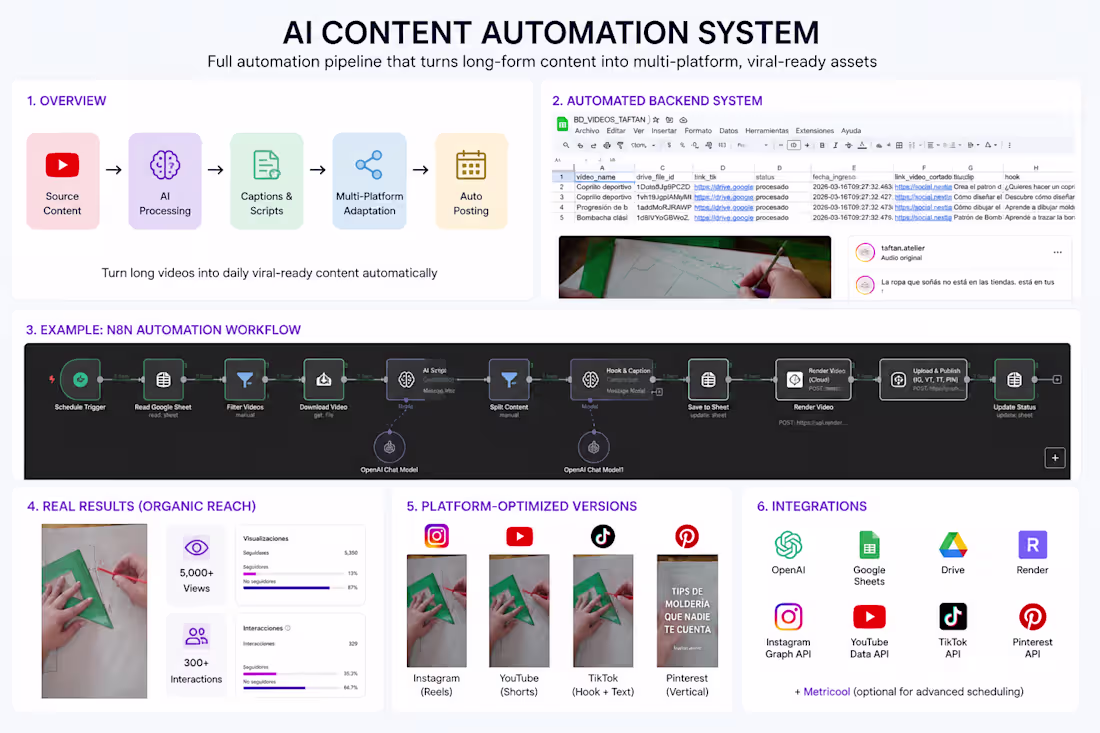 Cover image for End-to-end AI content automation system