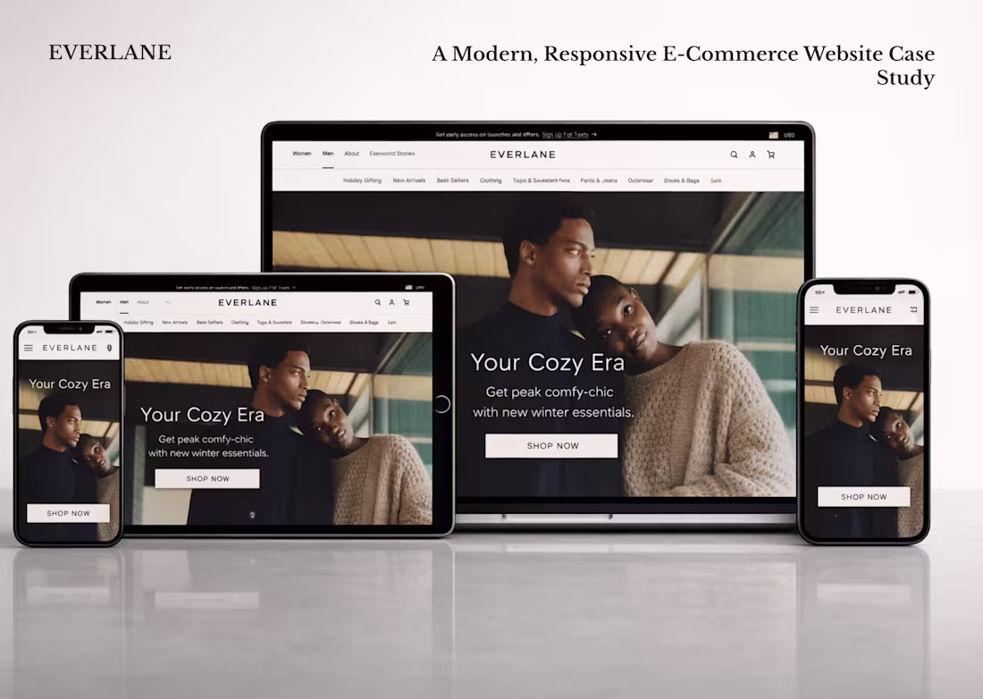Cover image for E-Commerce Website Design Case Study | Responsive UI/UX