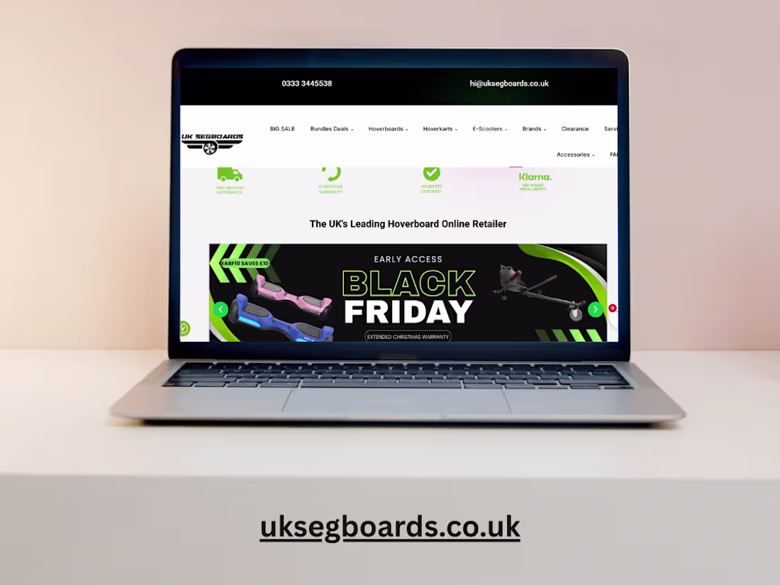 Cover image for UK Segboards - Complete E-commerce Store for Hoverboards..