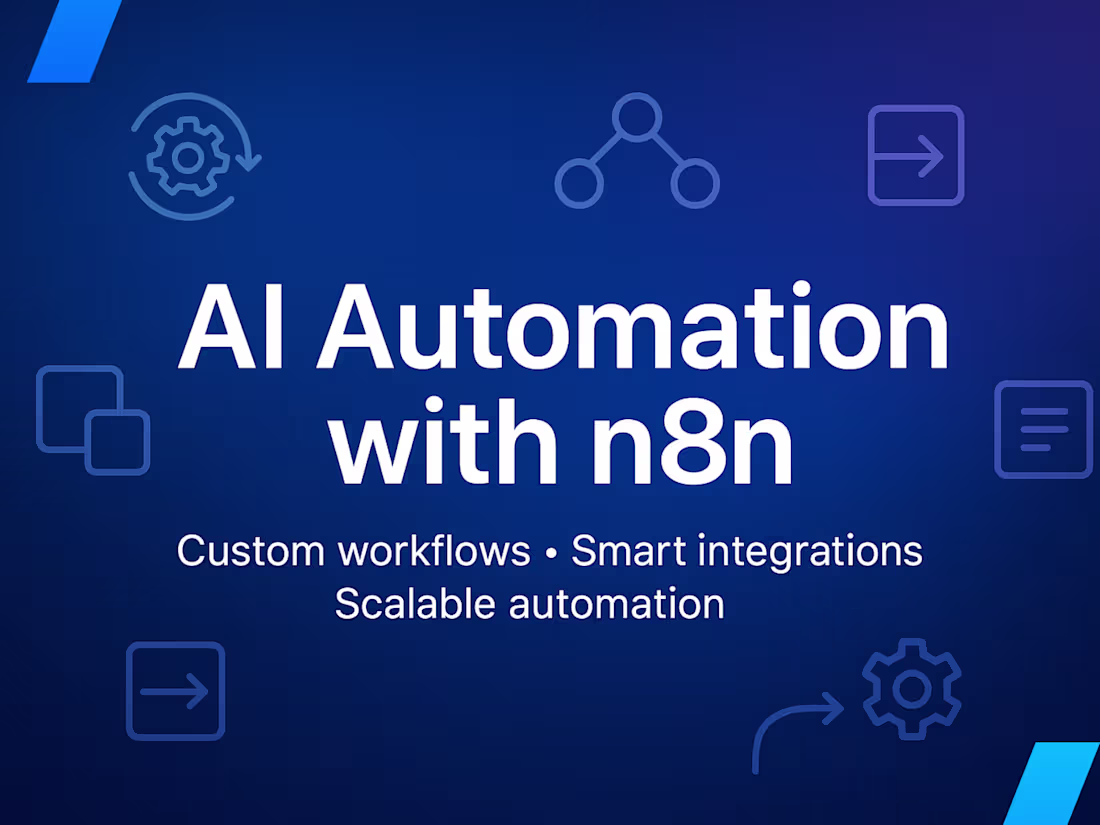 Cover image for AI Automation with n8n | Streamline Workflows & Save Time