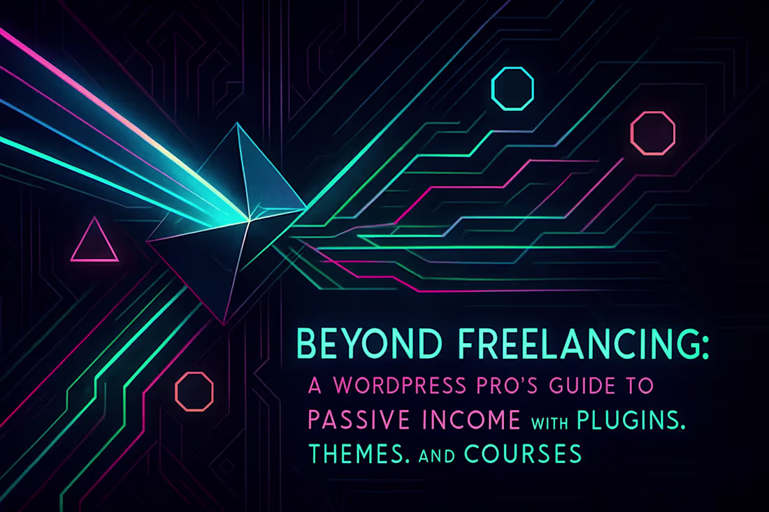Cover image for Beyond Freelancing: A WordPress Pro's Guide to Passive Income with Plugins, Themes, and Courses