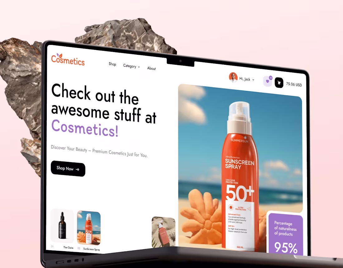 Cover image for Cosmetics E-commerce shop