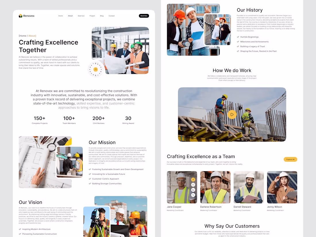 Cover image for Construction Website design | Landing page design