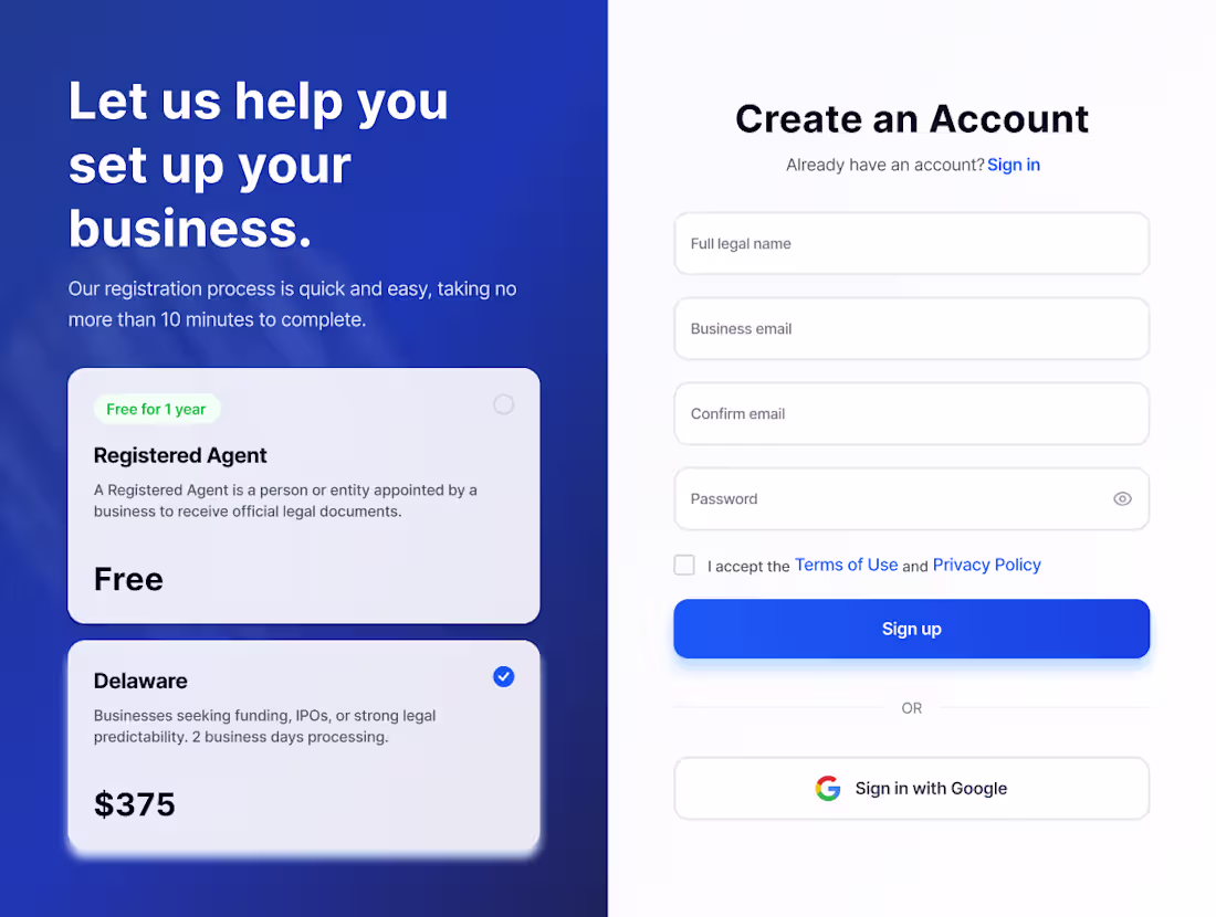 Cover image for Tax Registration Platform for US Businesses