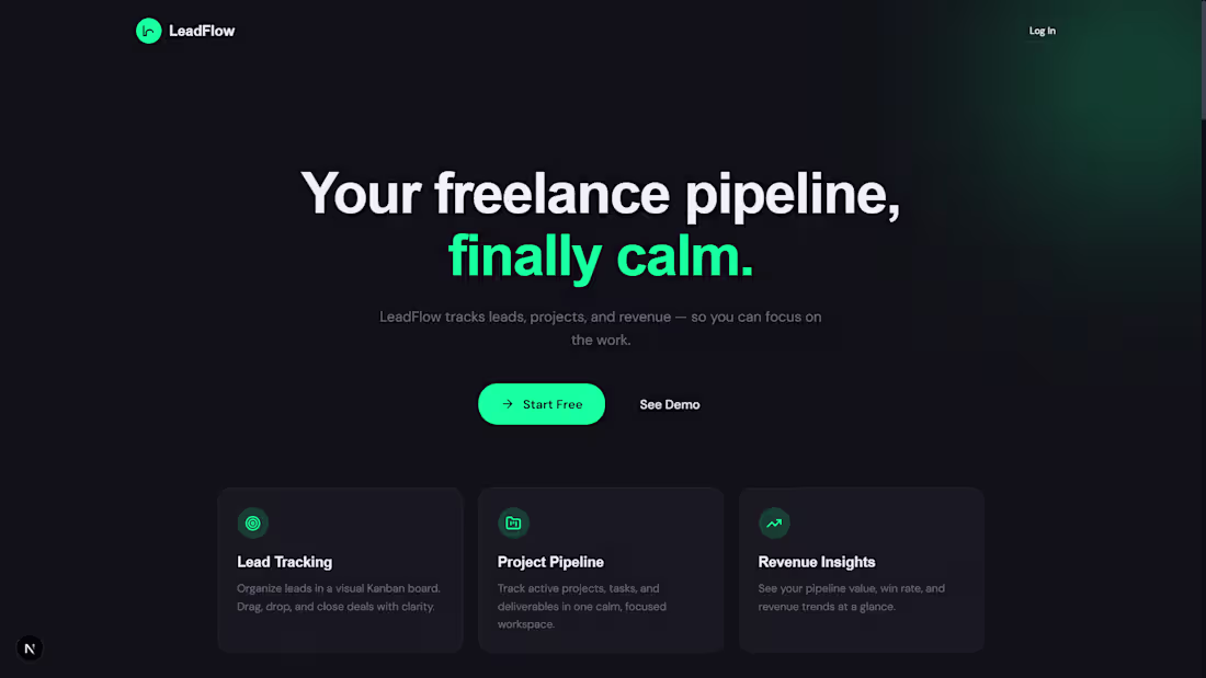 Cover image for LeadFlow — Micro CRM for