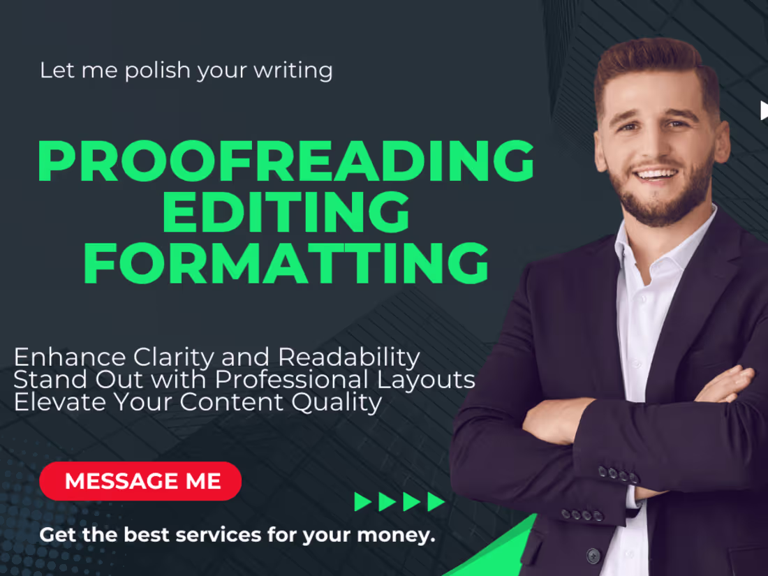 Cover image for Proofreading, Copy Editing & Formatting Specialist