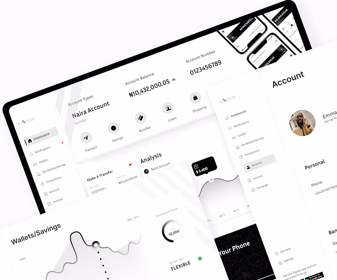 Cover image for Payday Banking Dashboard & Landingpage