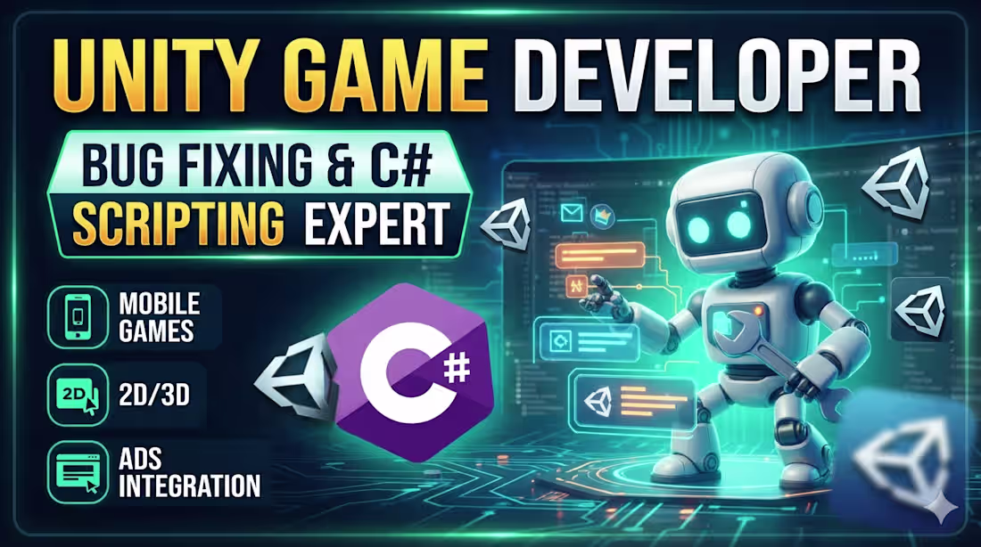 Cover image for Game developer of unity with