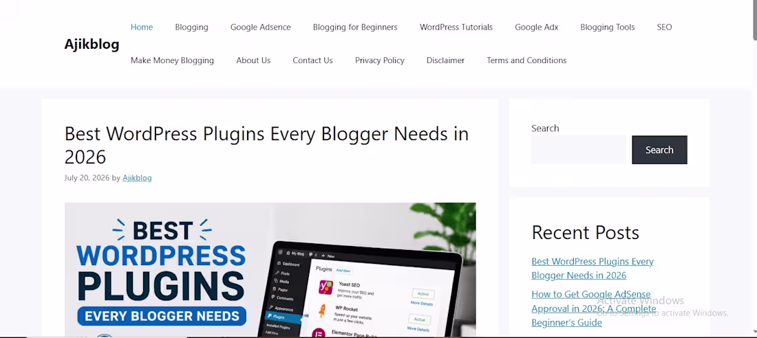 Cover image for Ajikblog - Learn Blogging, Make Money Online