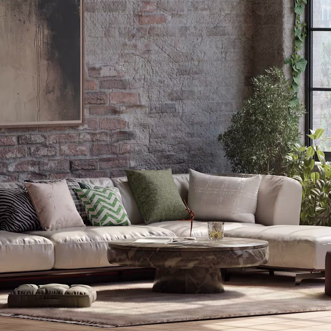 Cover image for This living space blends natural