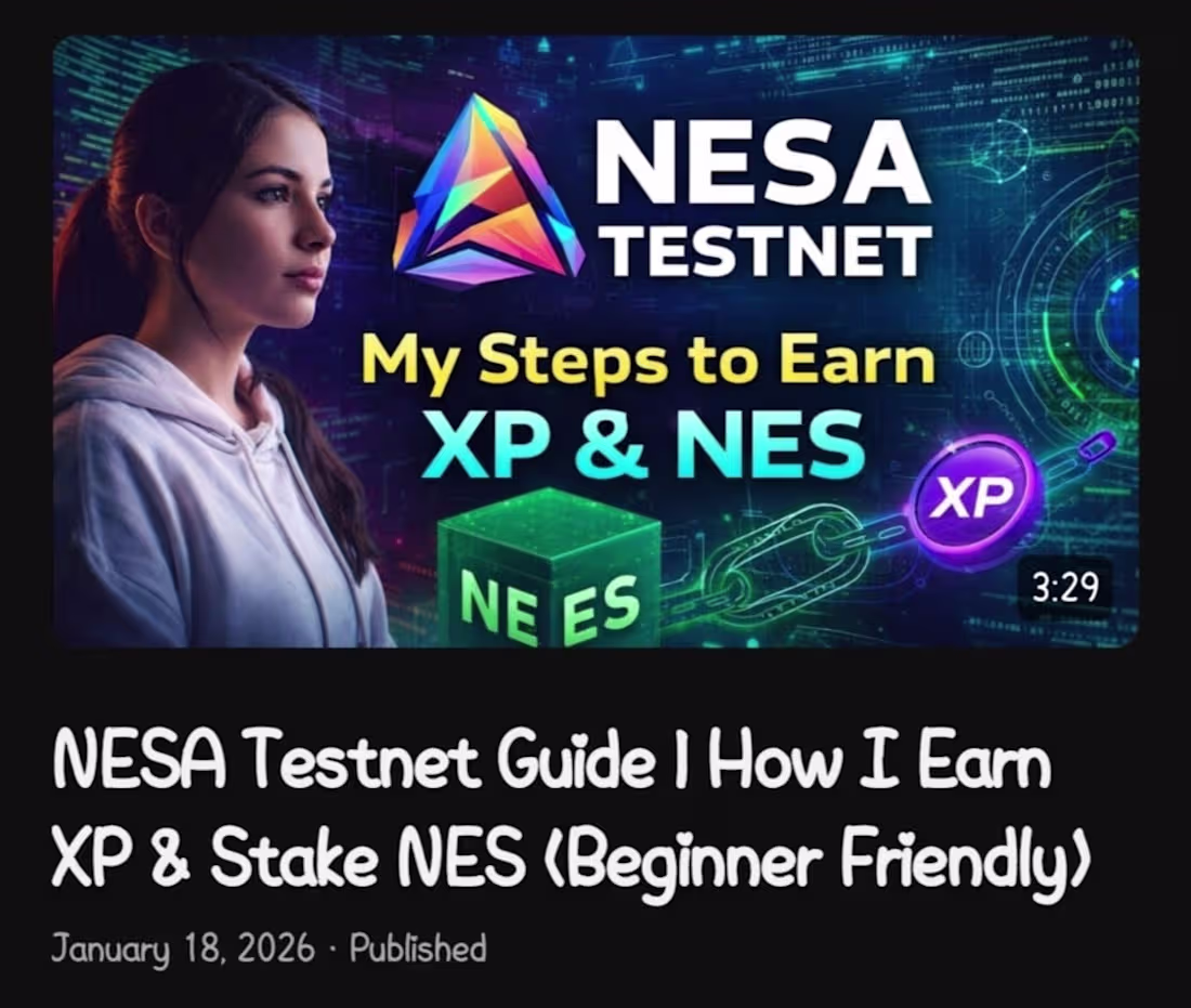 Cover image for Hands-on testnet walkthrough (NESA) Recorded a step-by-step ...