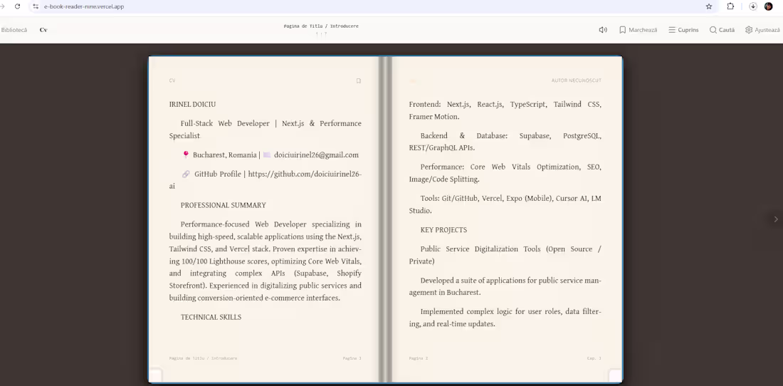 Cover image for Interactive 3D eBook Reader with AI Translation