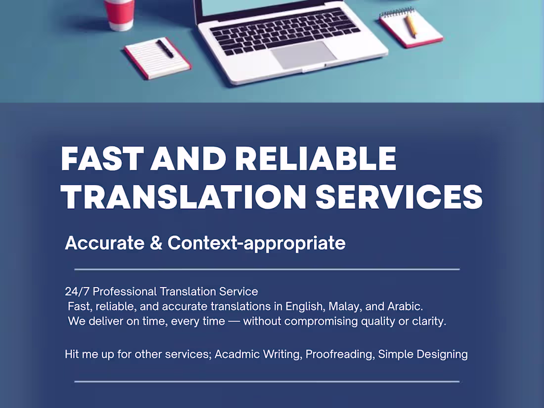 Cover image for Fluent, Reliable Translations for Academic & Professional Needs