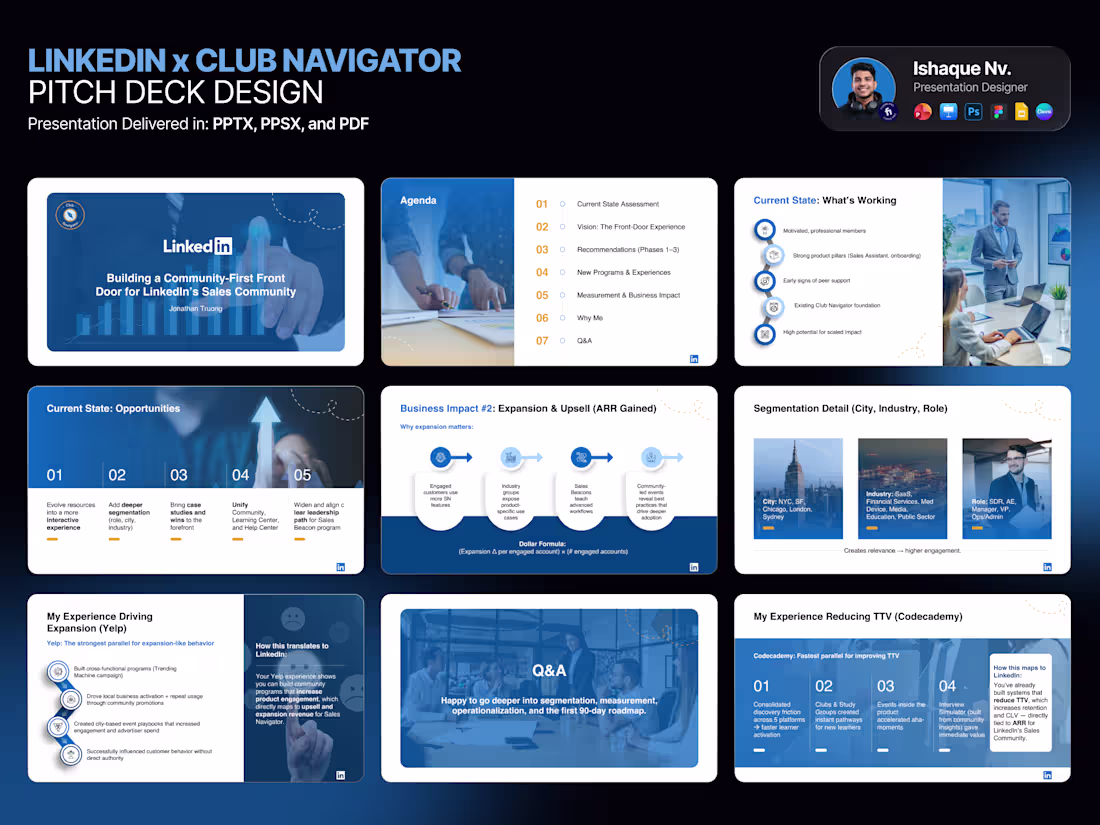 Cover image for LinkedIn Club Navigator Presentation Design