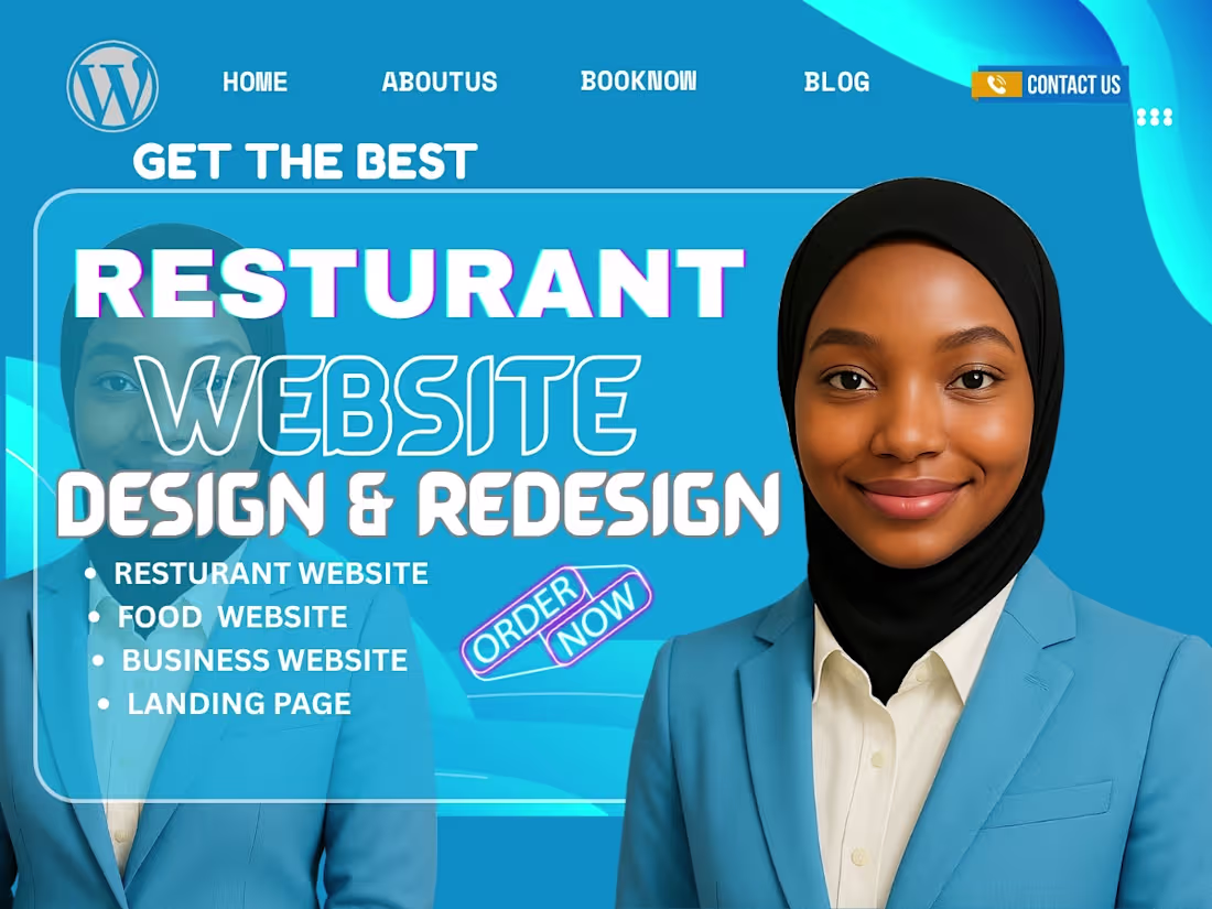 Cover image for Resturant Website Design| Food Canteen Website |Landing page