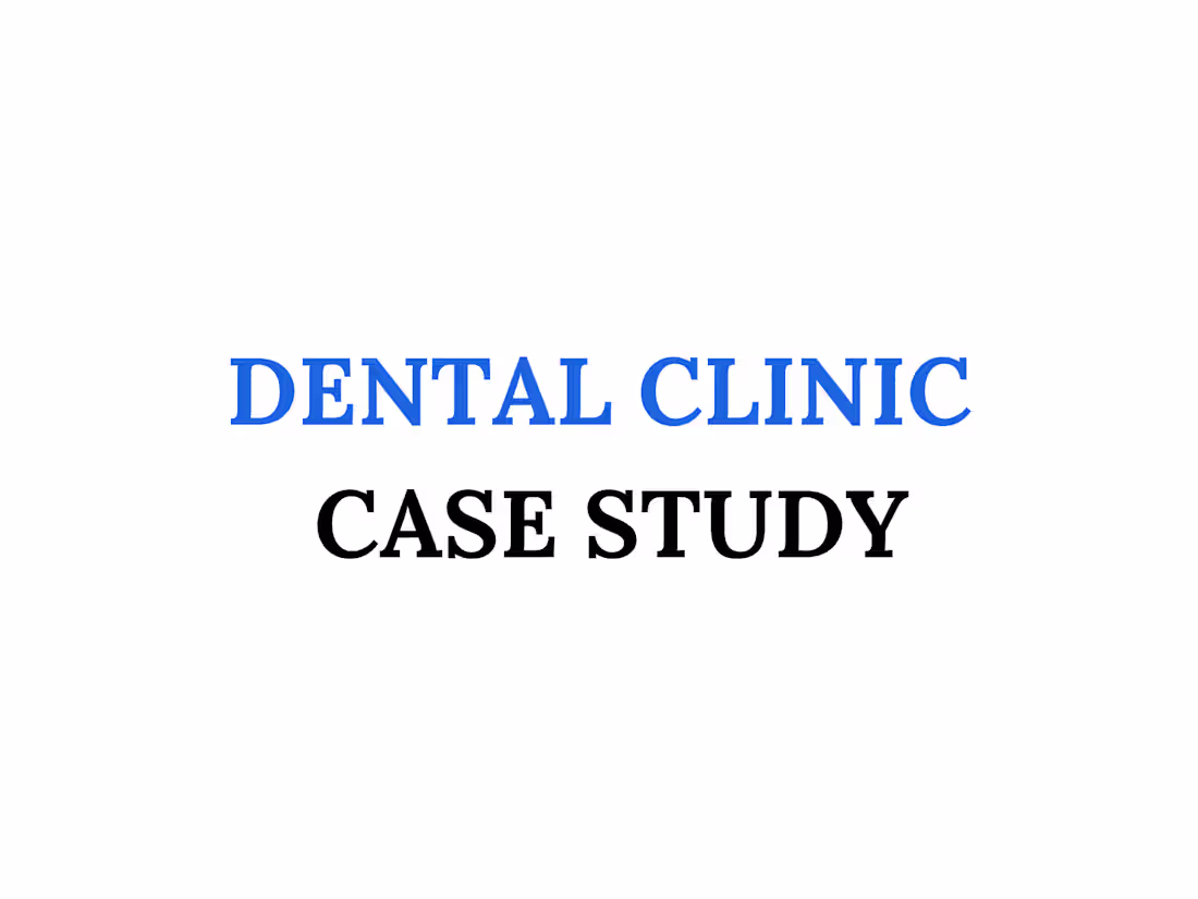 Cover image for Dental Client - Handled Multiple Clients - Agency Australia