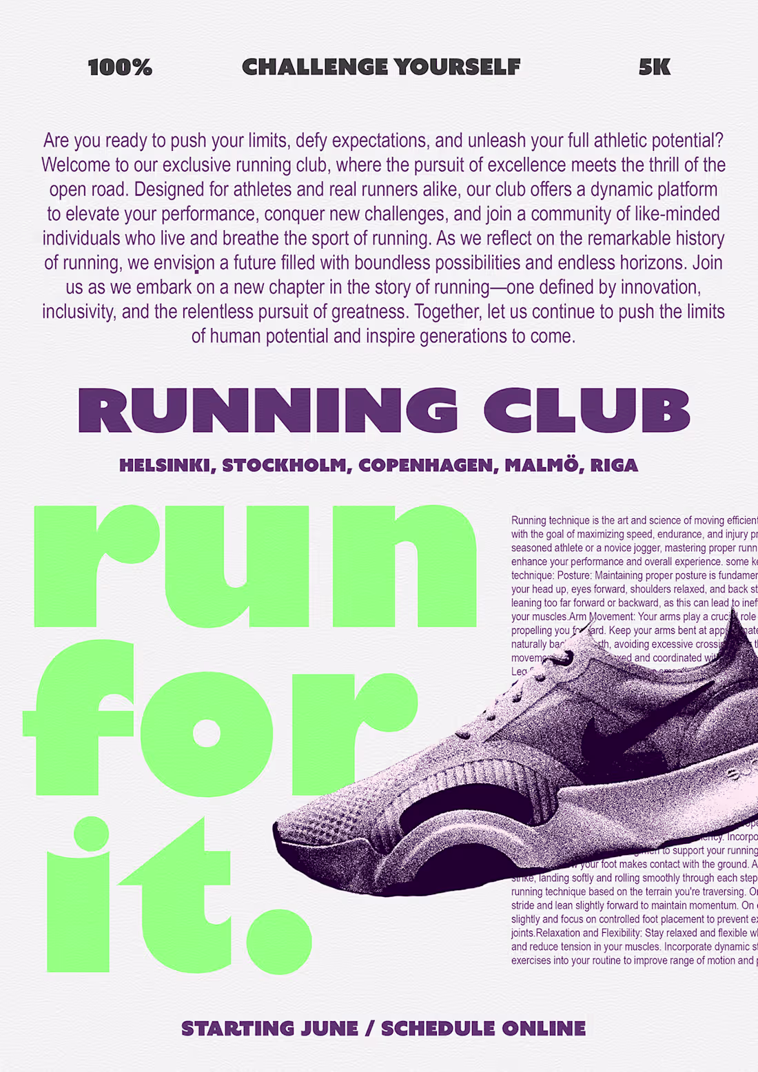 Cover image for Running club poster