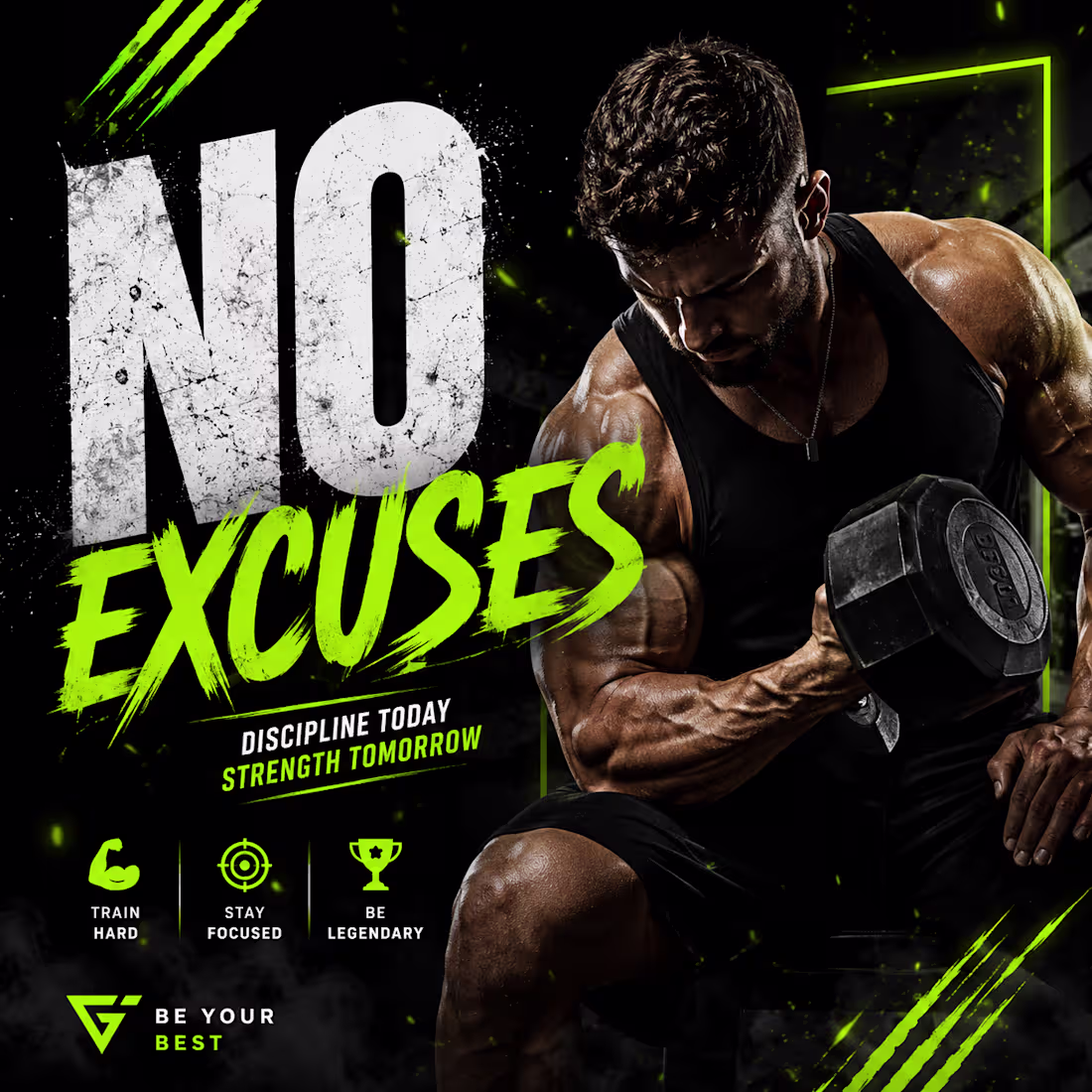 Cover image for Gym Motivation Post Design 💪
Concept: