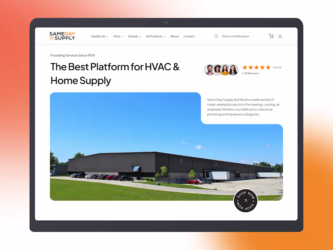 Cover image for HVAC Landing Page Design