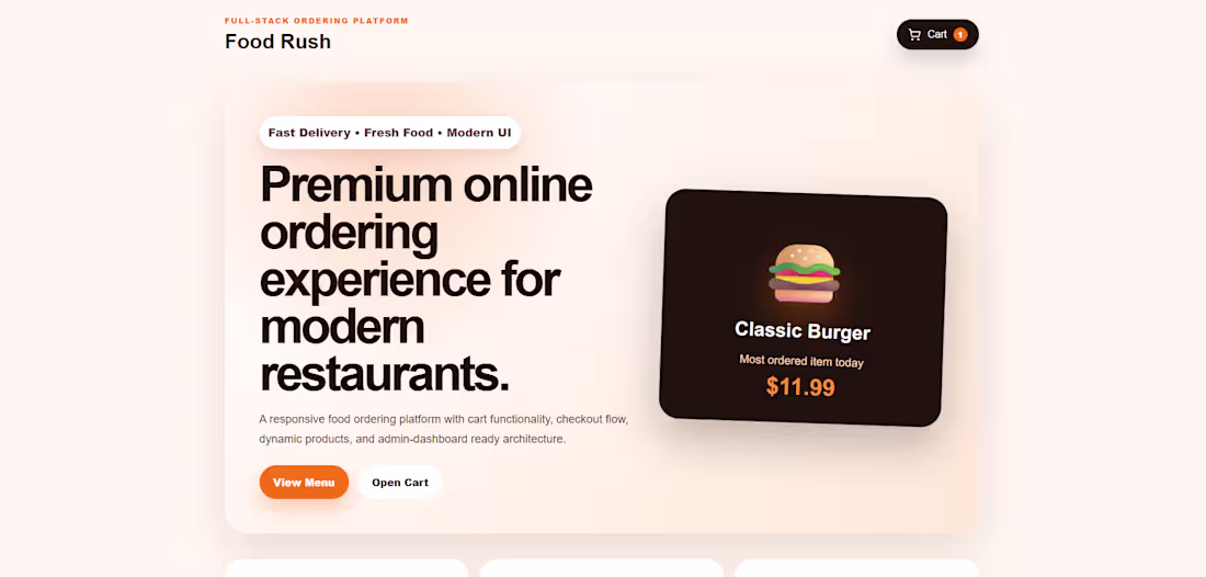 Cover image for Food Rush — a modern